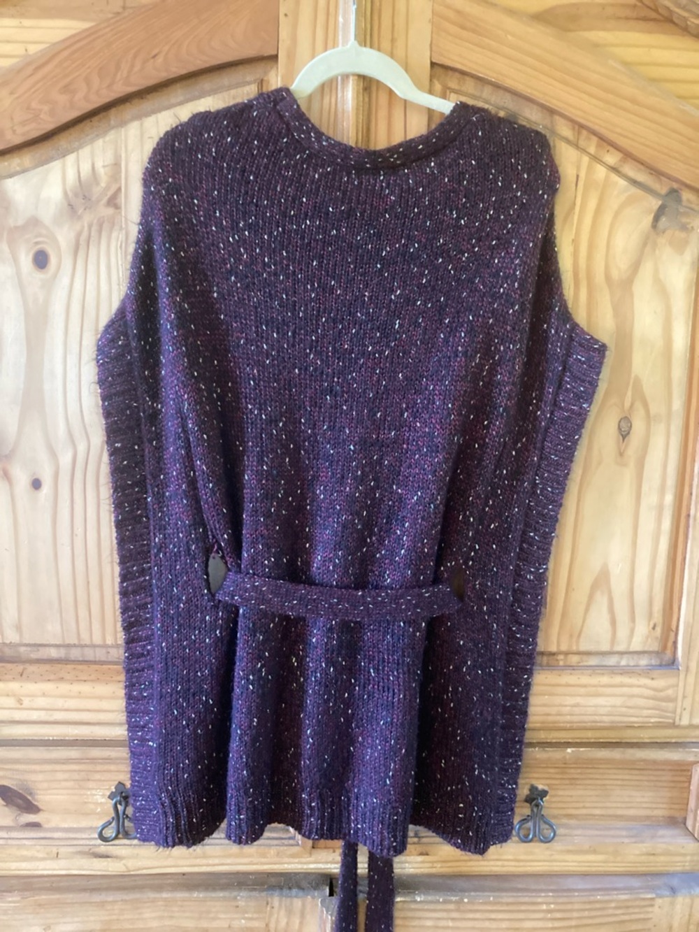 Lane Bryant red black gold short sleeve belted sweater size 14/16 - Picture 5 of 6